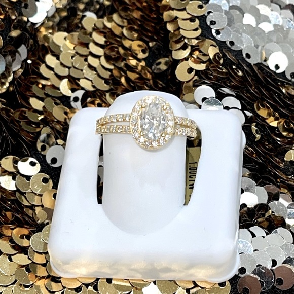 Jewelry - 14k solid gold engagement bridal ring promise ring 100% passes diamond testers